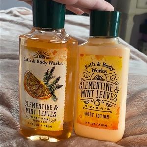 Clementine & mint leaves body lotion & shower gel